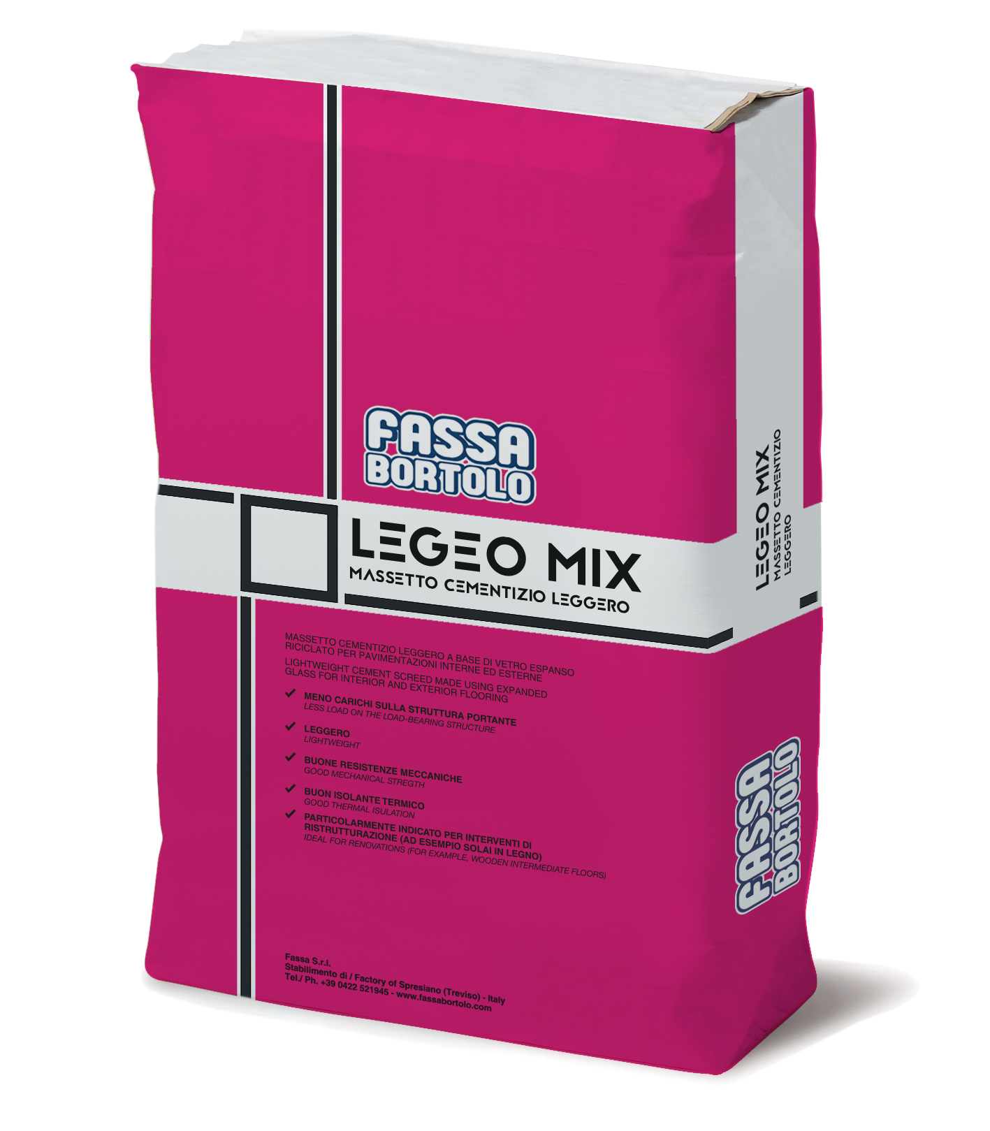 LEGEO MIX MASSETTO LEGGERO FASSA BORTOLO 25 KG